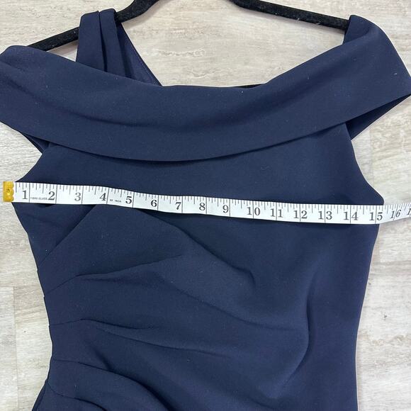 Theia Navy Mermaid Gown Cocktail Party Event Women’s 4 - Picture 7 of 9